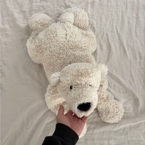 Jellycat Retired Laying Perry Polar Bear Belly Floppy Large 28" Plush Toy